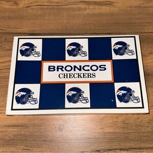 Vintage NFL Denver Broncos Football Collectible Checkers Board Game